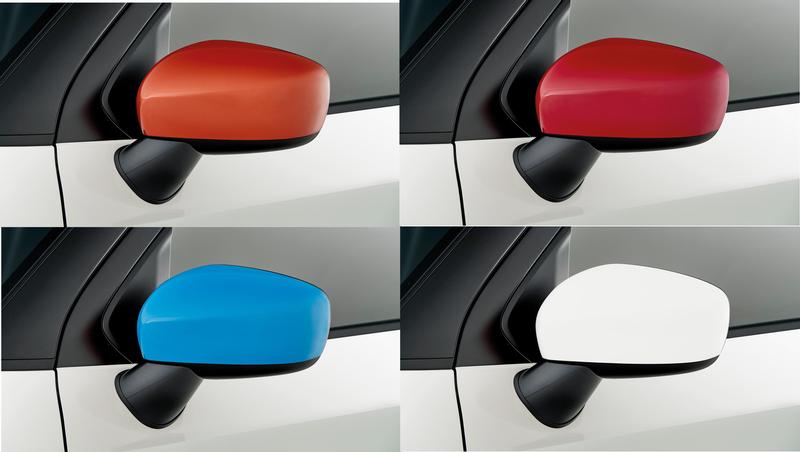 Coloured mirror cover set without turn signal